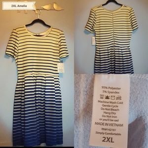 NWT LuLaRoe 2XL Ombre/Dipped Amelia
